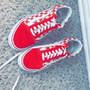 Red Checkerboard Vans